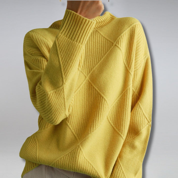 Levoire | Pull À Col Roulé En Cachemire Pour Femmes De Luxe Pour Chaleur Et Élégance Jaune
