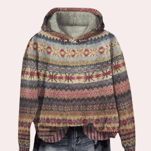Levoire | Pull Capuche Femme Rétro Style Vintage Confort