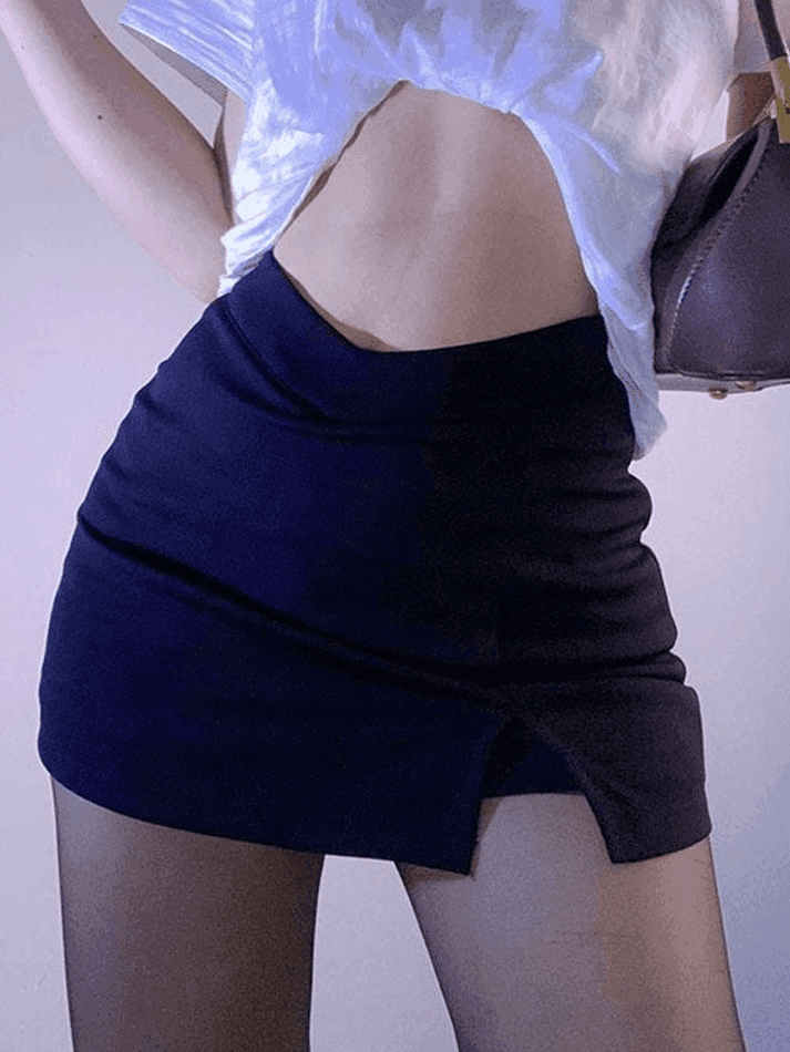 Levoire | Doublure Détail Fente Mini-Jupe