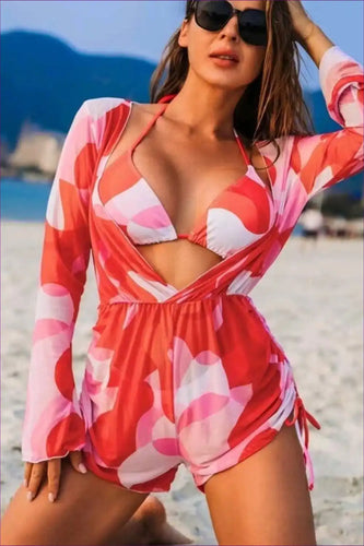 Levoire | Ensemble de Bikini Boho en Réseau – Maillot de Bain Trois Pièces Élégant