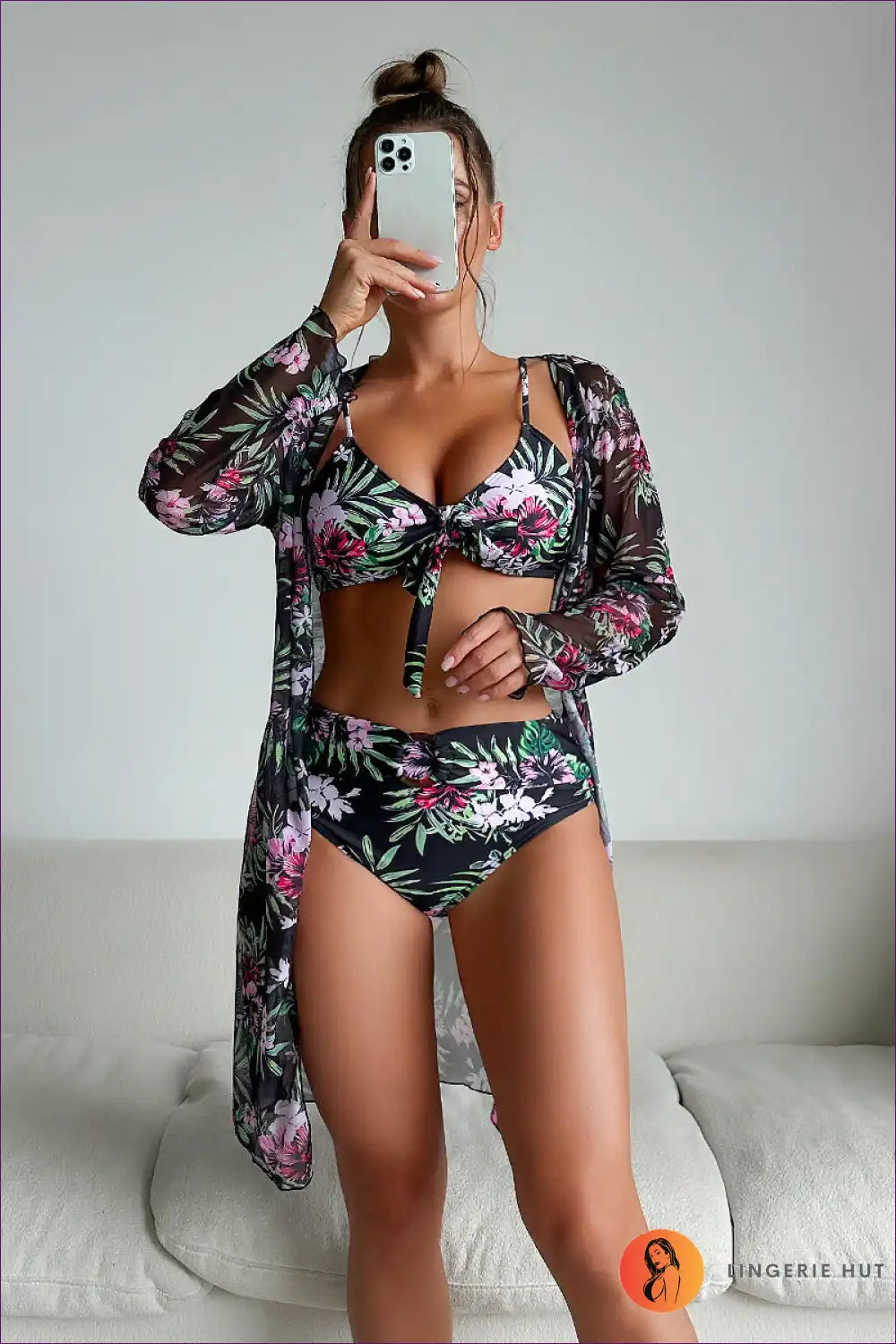 Levoire | Ensemble de bikini boho Troppi – Maillot de bain d'été Rot