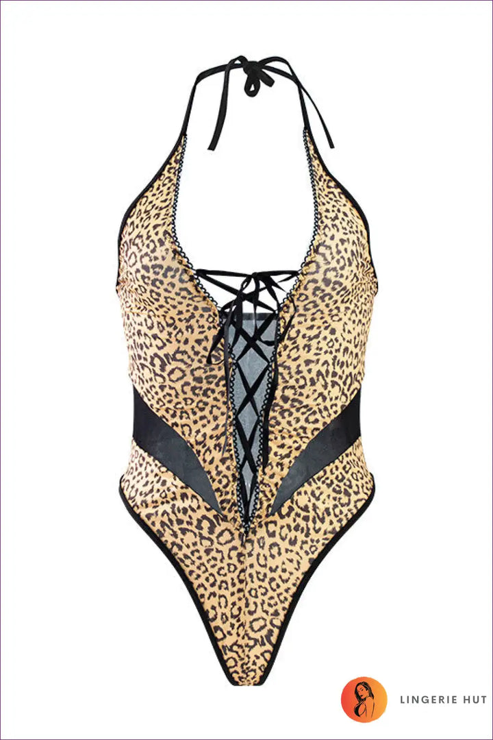 Levoire | Body avec motif léopard accrocheur sans lacet – Sauvage & séduisant