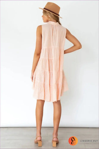 Levoire | Breezy Blue Robe de soleil rayée - Élégance sans effort