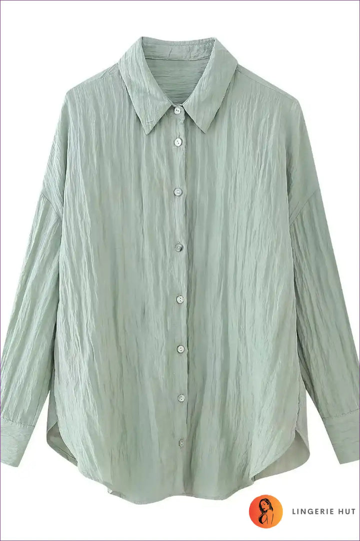 Levoire | Rennon chemise à col avec boutonnière - Élégance sans effort Haut vert