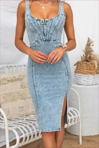 Levoire | Salopette en denim à bretelles spaghetti - style été
