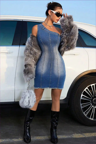 Levoire | Robe Bodycon en Denim Élégante - Fierce Fashion