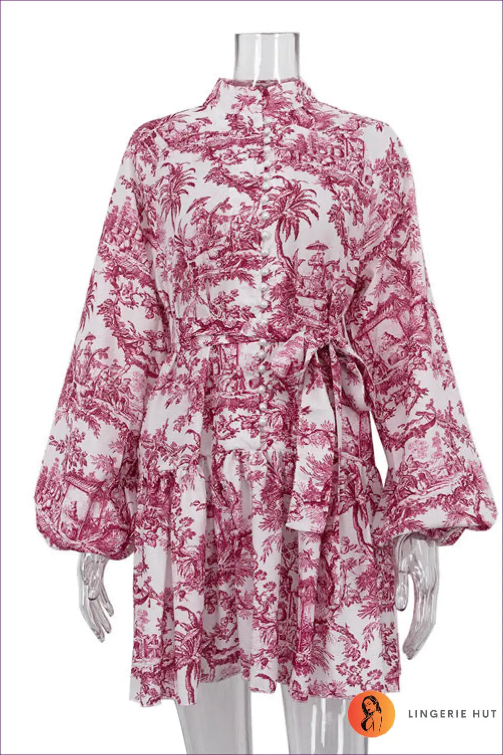 Levoire | Robe mini à motifs floraux élégante - élégance sans effort Rot