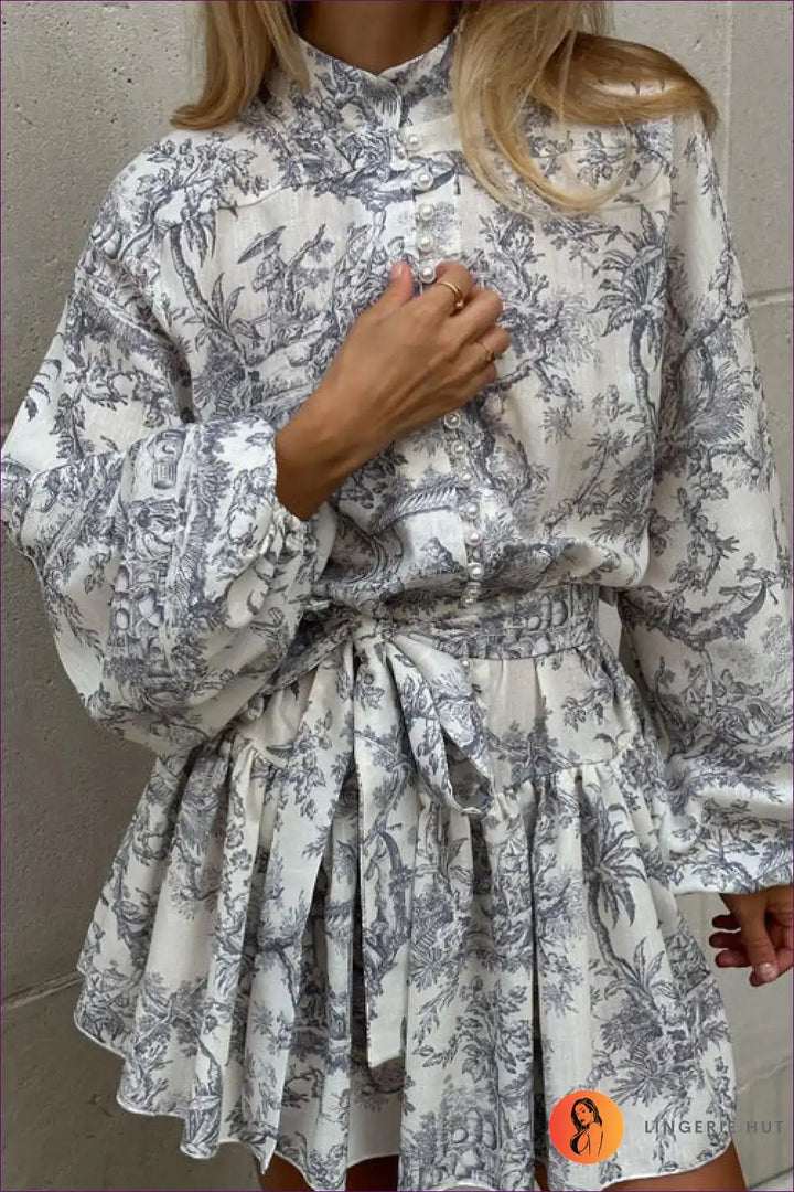 Levoire | Robe mini à motifs floraux élégante - élégance sans effort