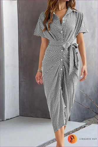 Levoire | Robe imprimée verte élégante - Élégance sans effort