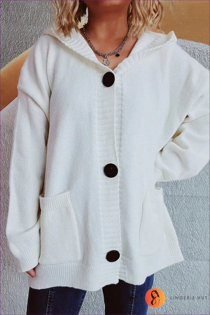 Levoire | Hoodie à boutons pression confortable - Confort polyvalent redéfini Blanc