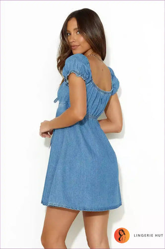 Levoire | Robe en denim cut-out élégante – Style chic d'été