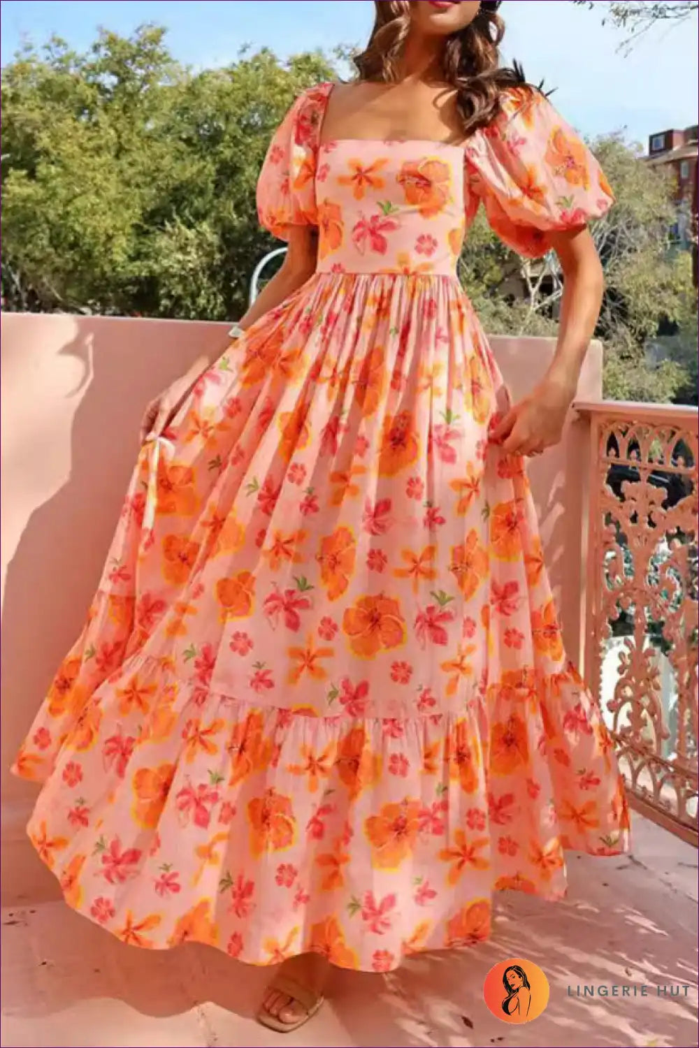 Levoire | Élégante Robe Maxi Fleurie - Romance d'Été