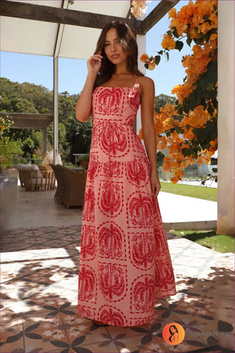 Levoire | Robe halter graphique élégante - L'élégance de l'été