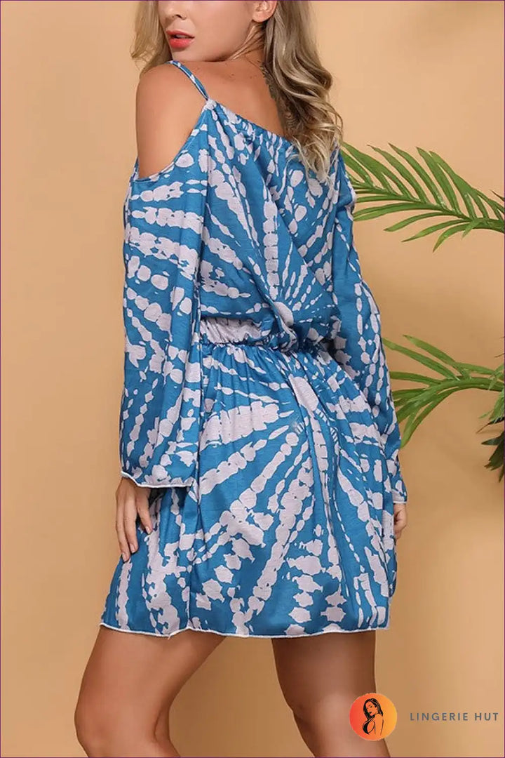 Levoire | Élégant Robe Cami Tie-Dye – Été Chic Bleu