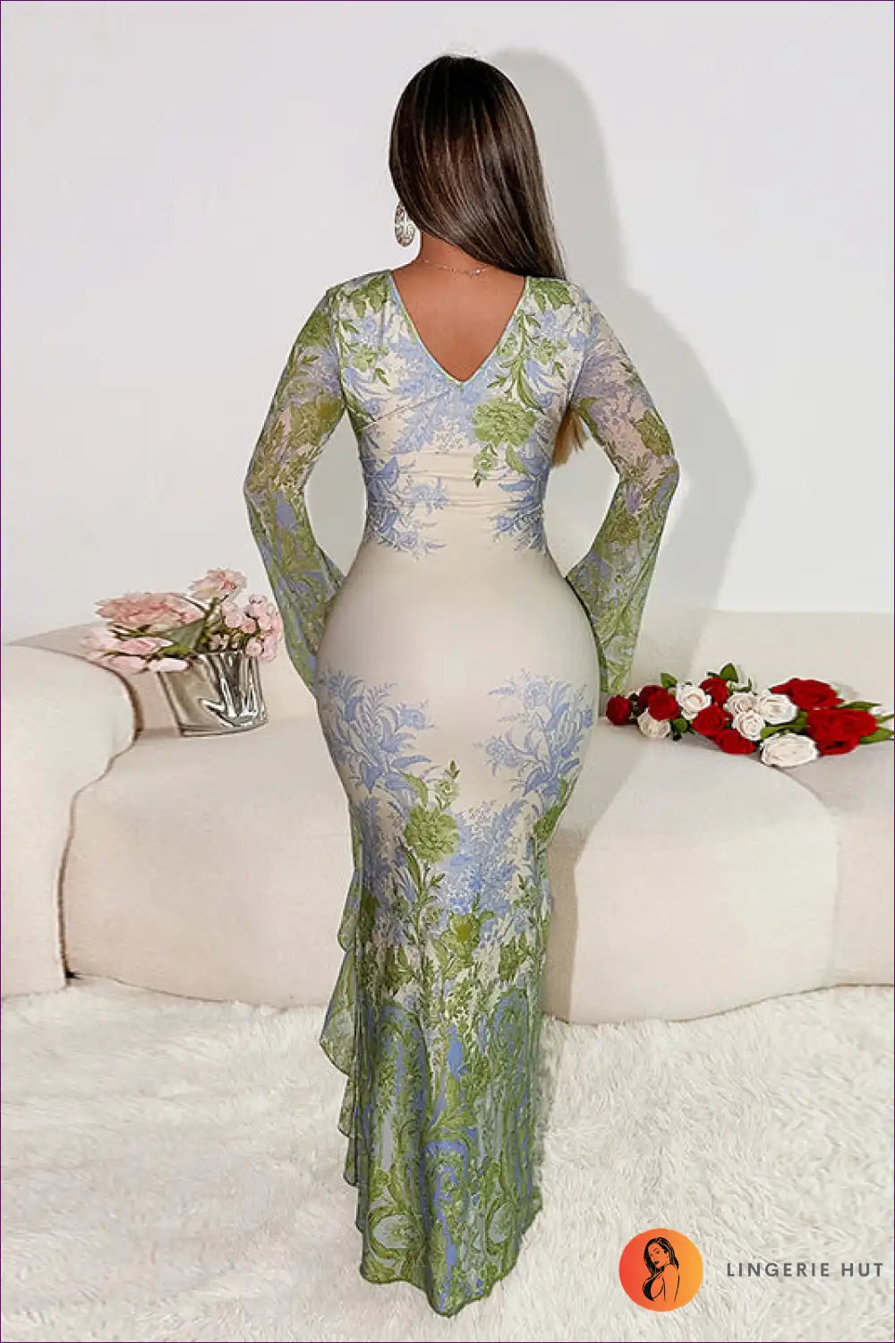 Levoire | Lumotun jardin robe maxi en dentelle - Élégance éthérée