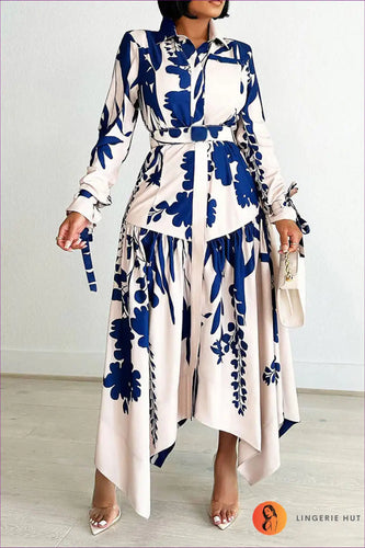 Levoire | Robe maxi asymétrique à imprimé floral – Style d'été
