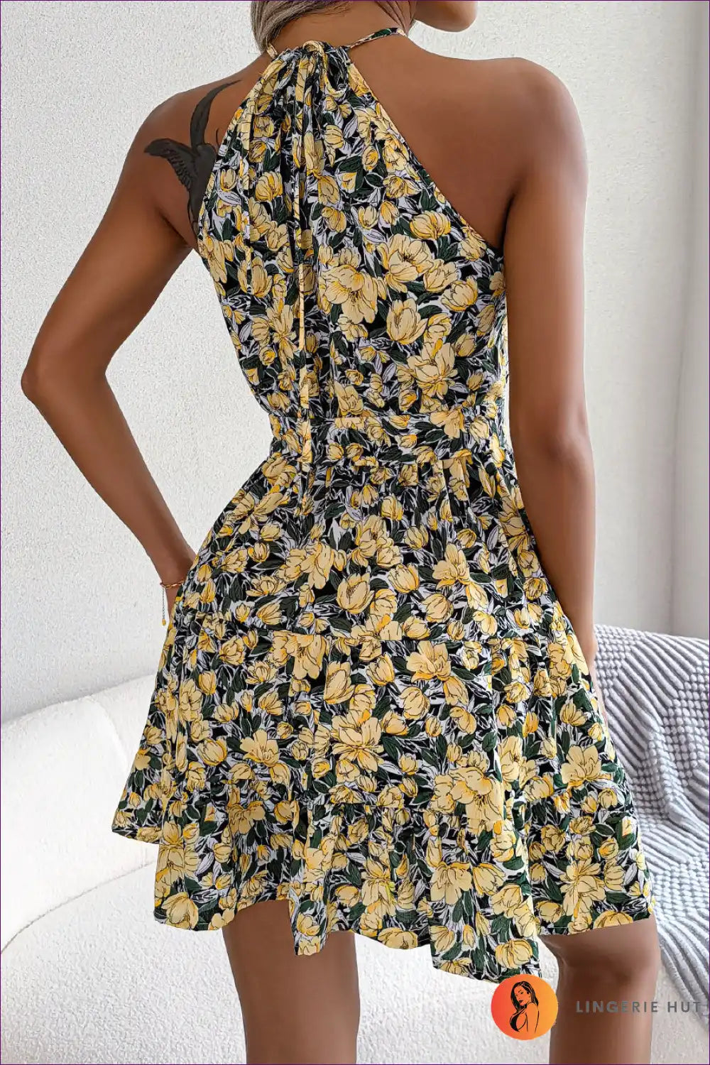 Levoire | Robe d'été en chiffon à motifs - Robe élégante