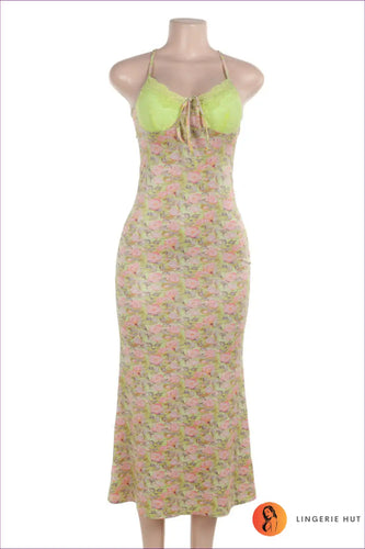 Levoire | Robe maxi bustier en dentelle à motifs - Bijou de jardin romantique