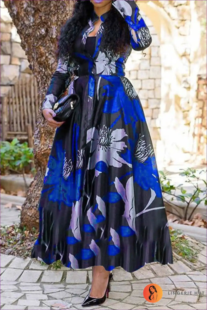 Levoire | Robe maxi en chiffon Floral Whisper - Élégance sans effort Mereneito