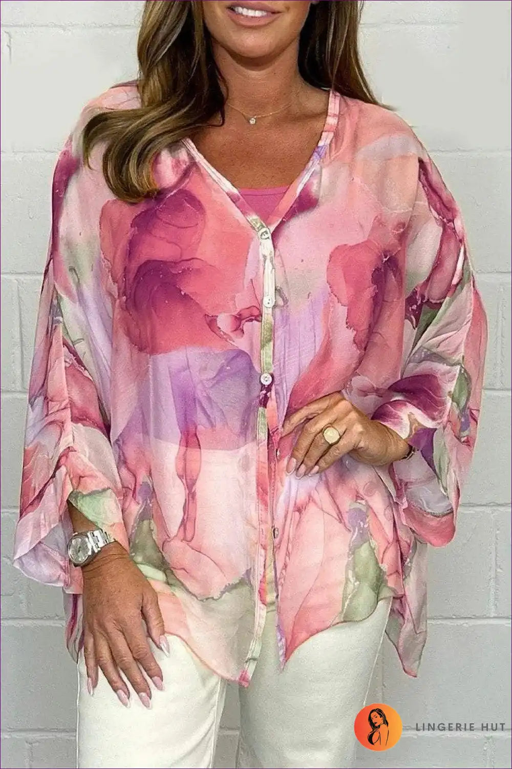 Levoire | Pulli aquarelle fluide – Élégance aérienne en douces couleurs pastel Rosa