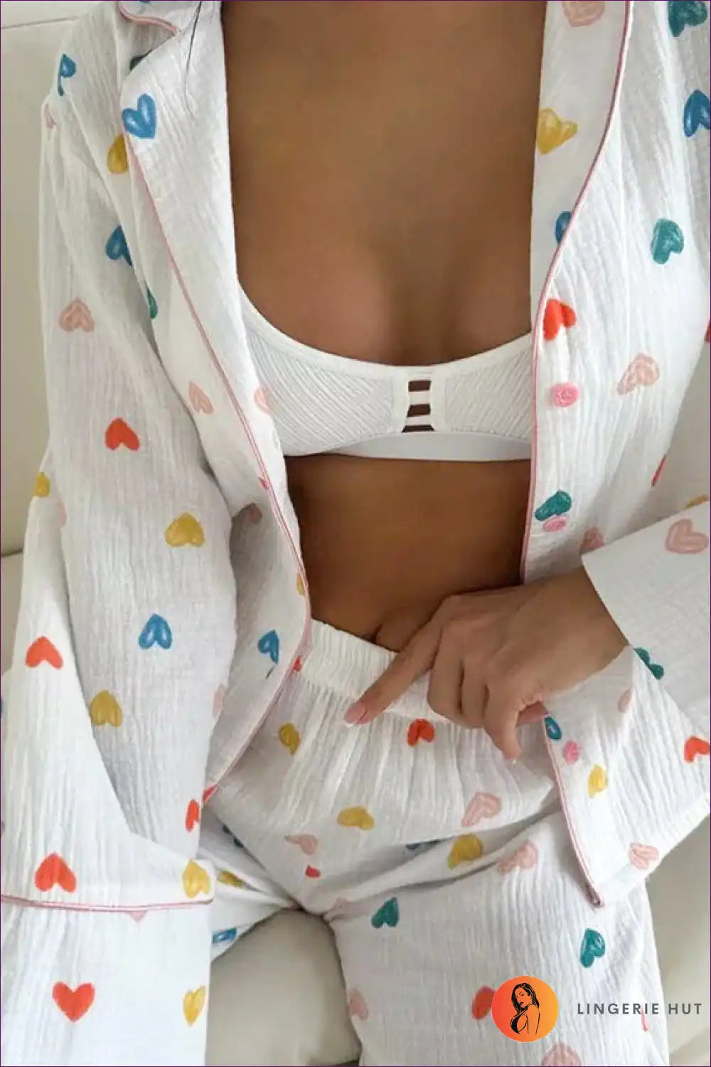 Levoire | Ensemble de Loungewear Cœur Confetti - Confortable, chic et décontracté