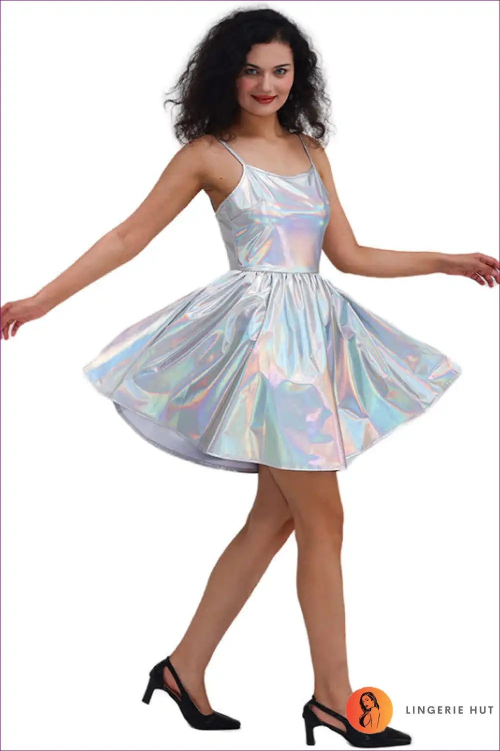Levoire | Holographic Dreams Mini Robe - Irideenttinen Discours de Fête Silber1