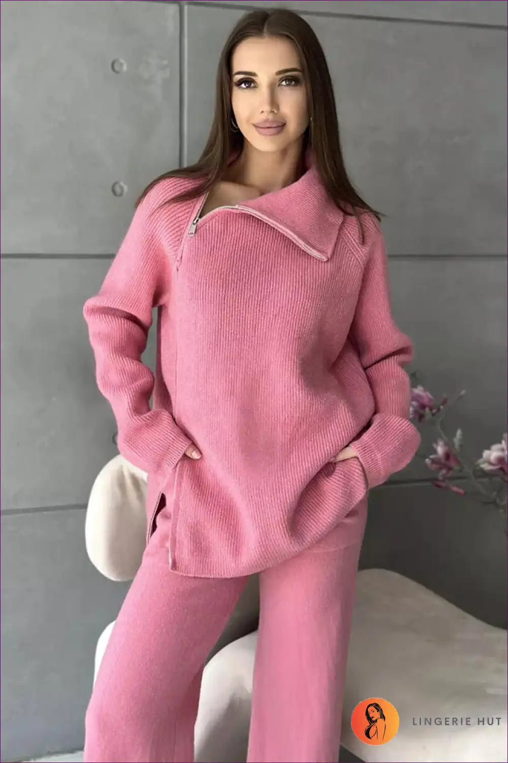Levoire | Luxe Ripp-Fermeture Pullover - Élégance confortable pour chaque jour