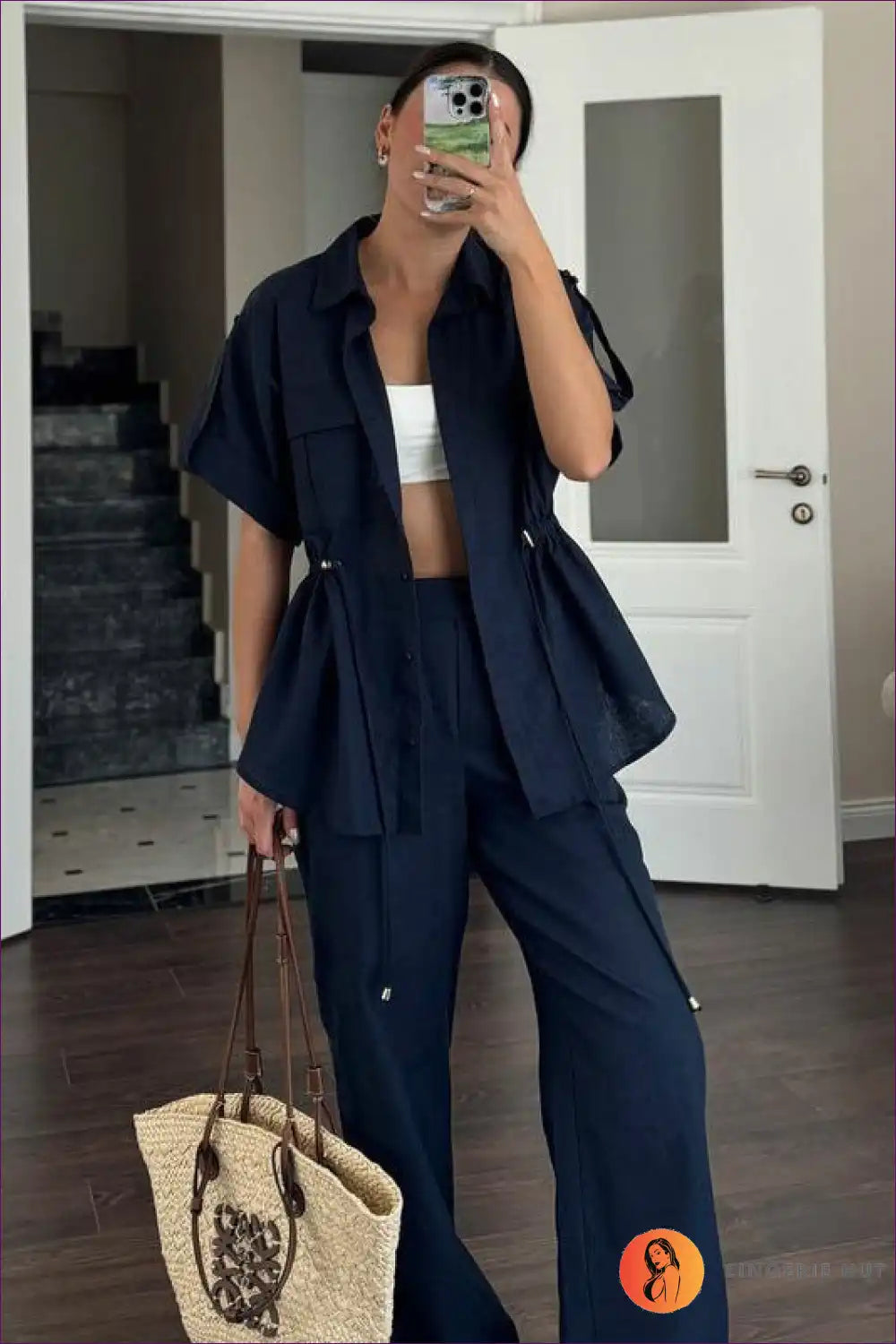Levoire | Luxe Safari Chic Co-ord Set - Élégance sans effort pour la femme moderne Bleu