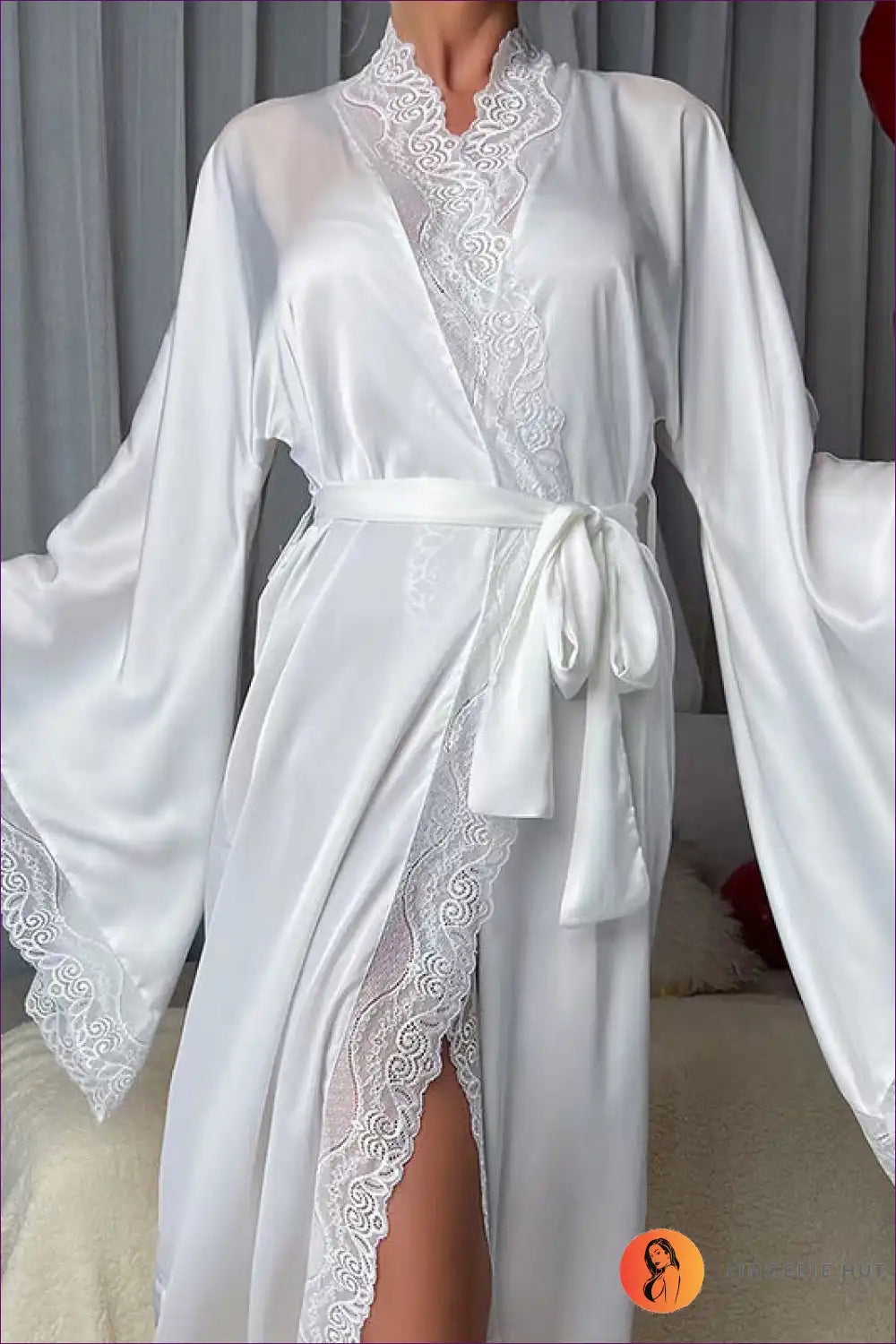 Levoire | Robe de chambre en satin rouge de luxe - Élégance sensuelle