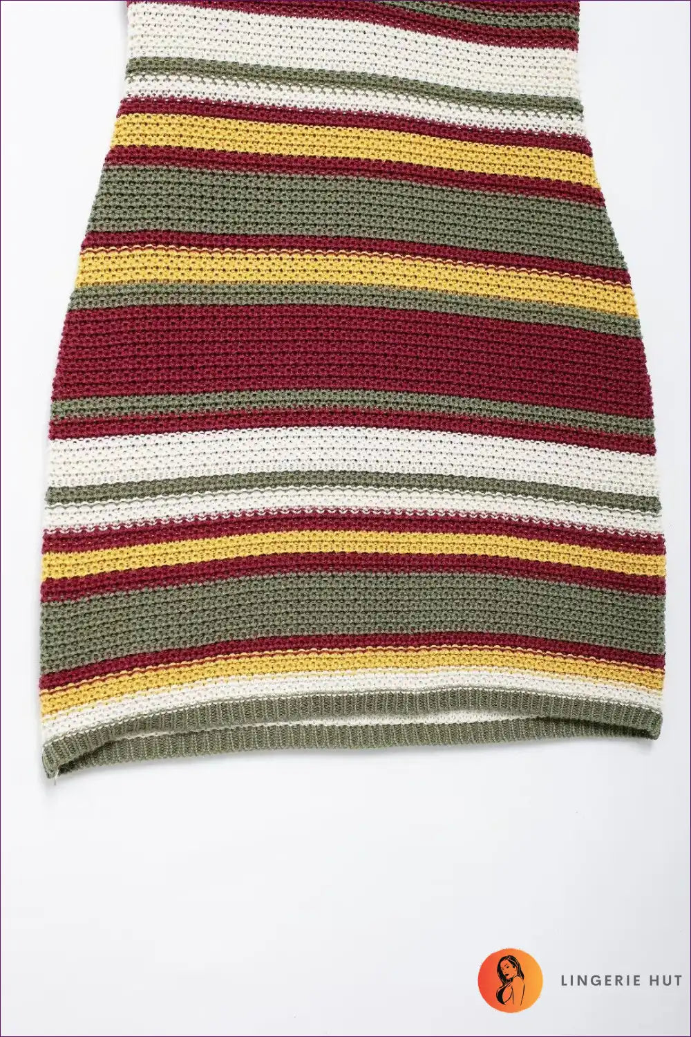 Levoire | Robe Mini Tricot Rayée Retro - Élégance Inspirée des Années 70