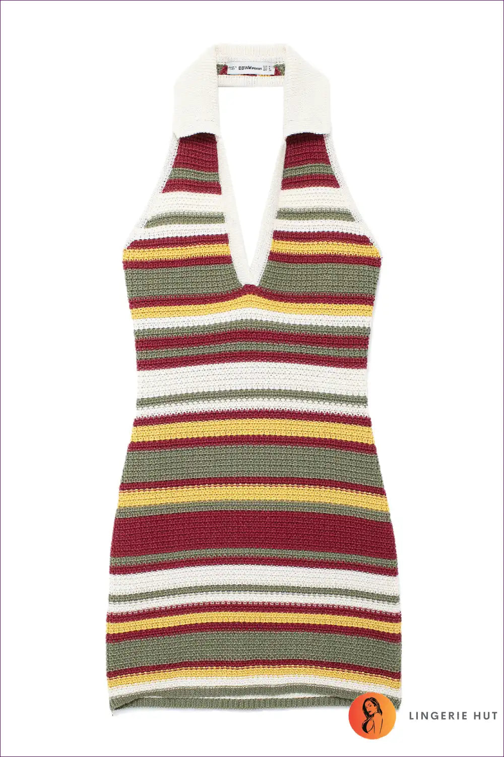 Levoire | Robe Mini Tricot Rayée Retro - Élégance Inspirée des Années 70 Moni