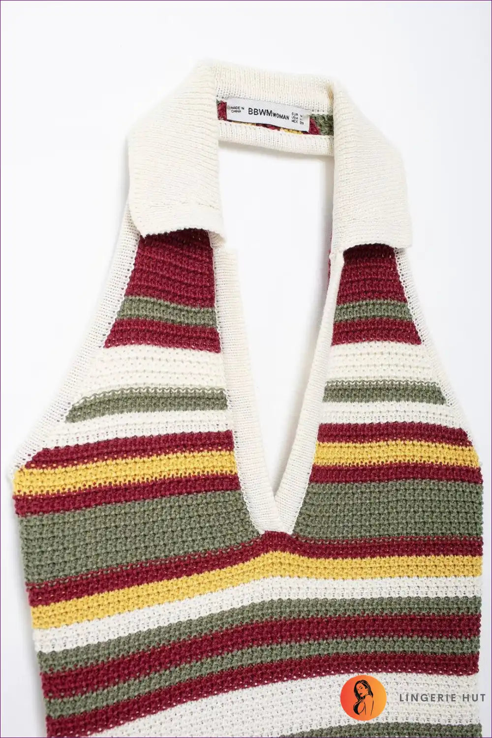 Levoire | Robe Mini Tricot Rayée Retro - Élégance Inspirée des Années 70