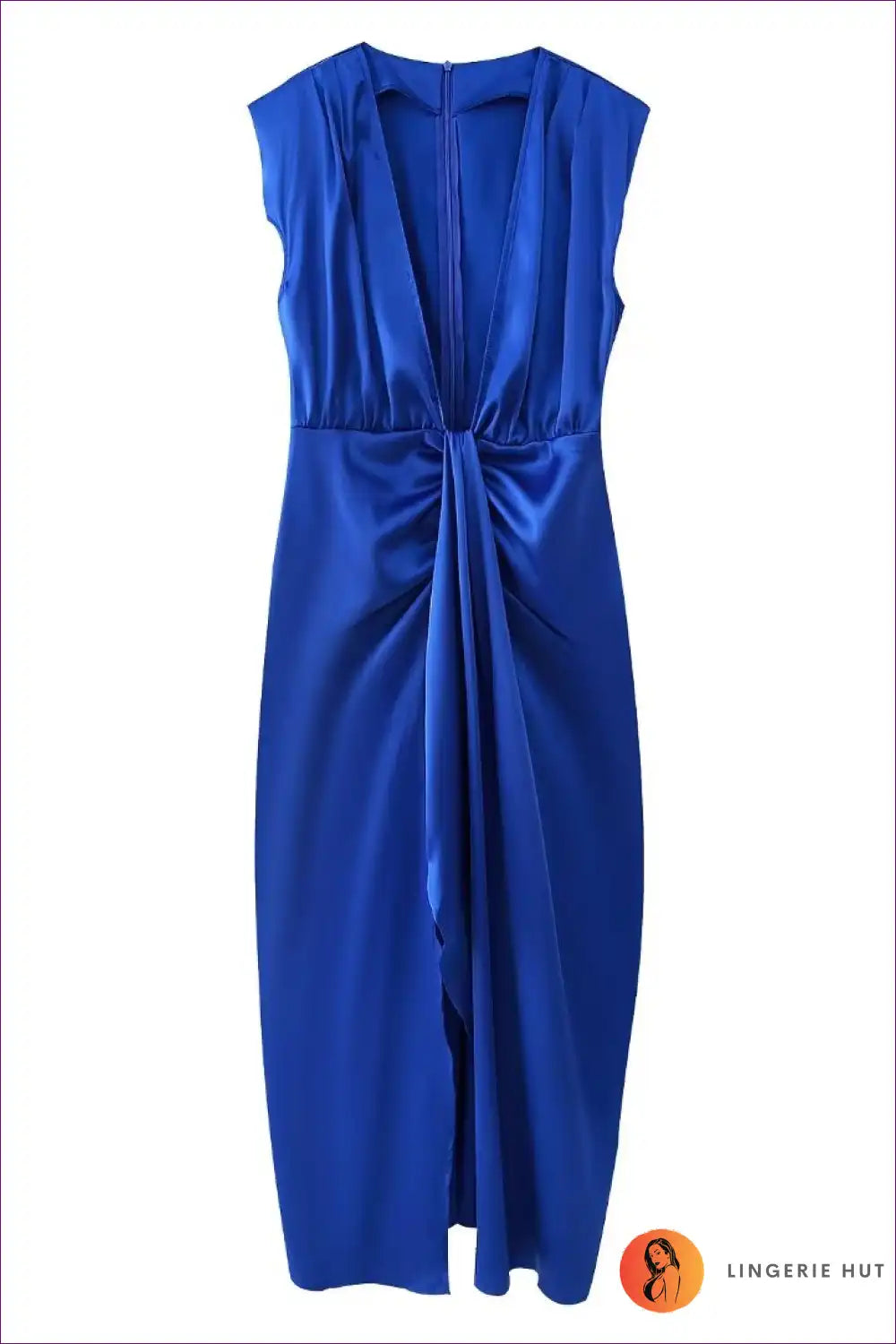 Levoire | Sexy Élégant Robe Maximale Décolleté en V - Soirée d'Été Glam Bleu