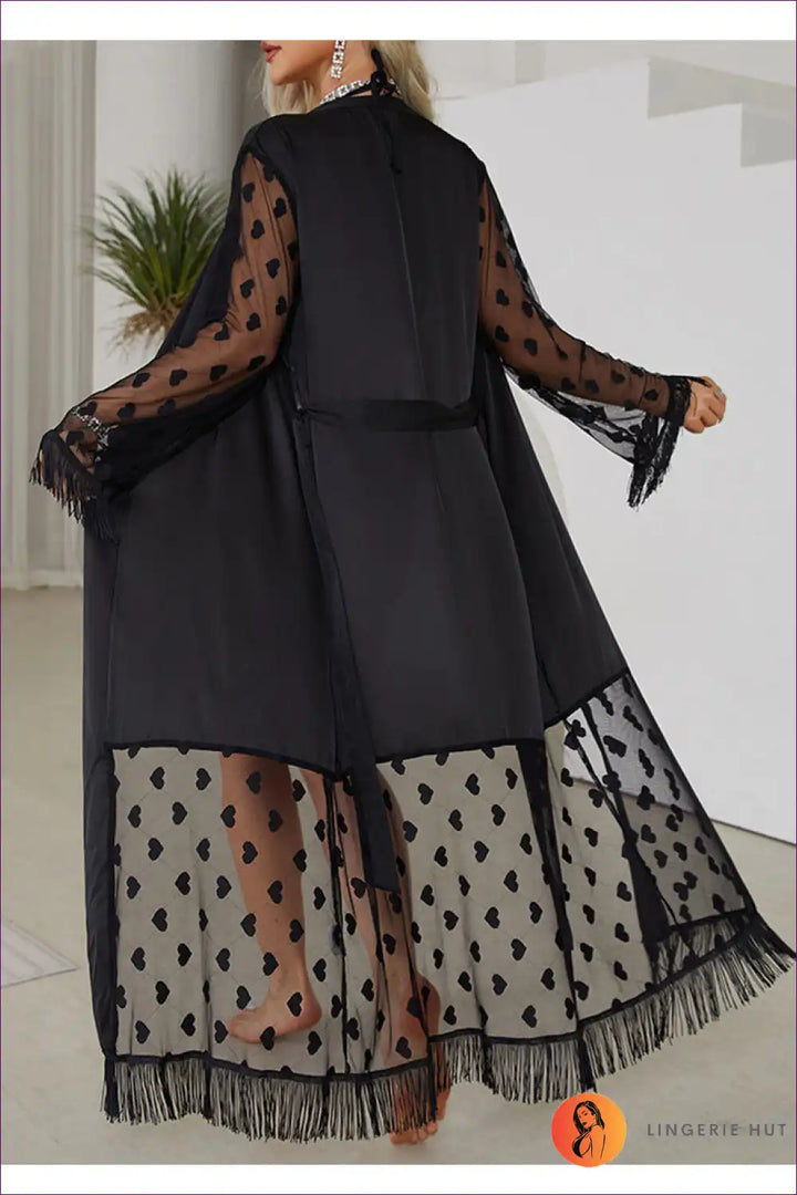 Levoire | Robe Sexy en Soie Glacée - Vêtements de Lounge Luxueux Noir