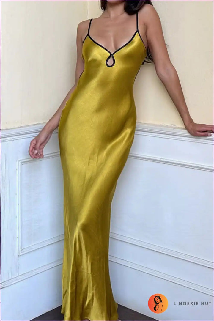 Levoire | Robe de soirée en velours doré séduisante - Rayonnez d'élégance