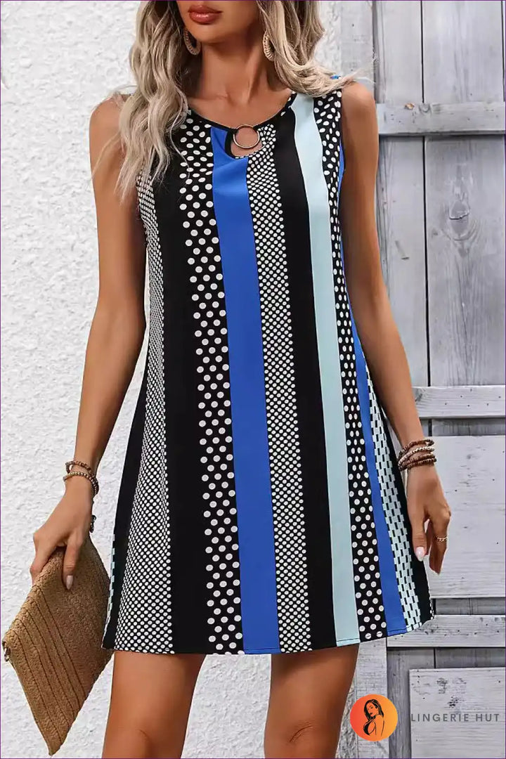 Levoire | Été Élégance Robe Rayée Décolleté en V - Sautez avec style!