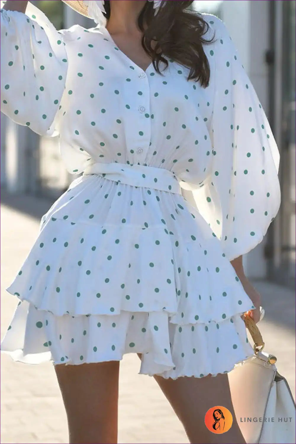 Levoire | Sweet Spots vêtements Mini robe - Style d'été romantique Blanc