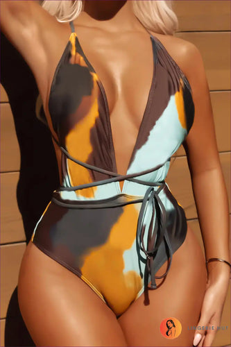 Levoire | Maillot de bain tie-dye à nouer Vettävä - Beauté de plage Boho