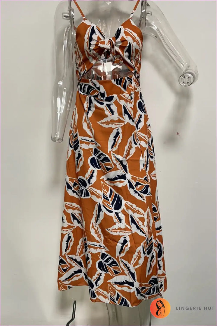 Levoire | Robe à col de fleur en satin - Élégance sans effort Brun clair