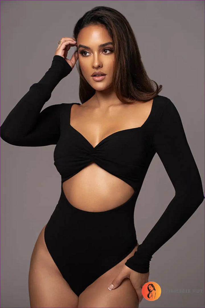 Levoire | Body Élégant Inversé - Libère ta diva intérieure Noir