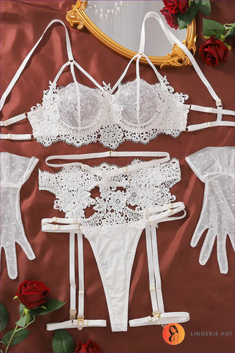 Levoire | Ensemble de lingerie en dentelle blanche - Élégant & Charmant