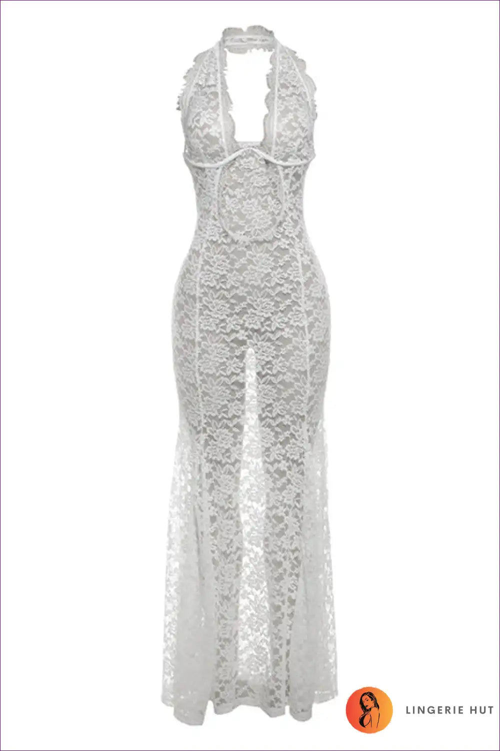 Levoire | Robe top transparente en dentelle blanche - Révélez votre charme Blanc