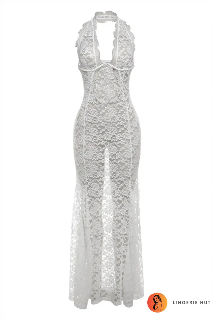 Levoire | Robe top transparente en dentelle blanche - Révélez votre charme Blanc