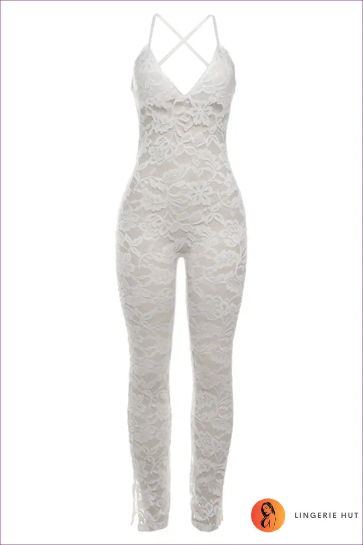 Levoire | Combinaison blanche en dentelle transparente - Audacieuse & Belle Attraction Blanc