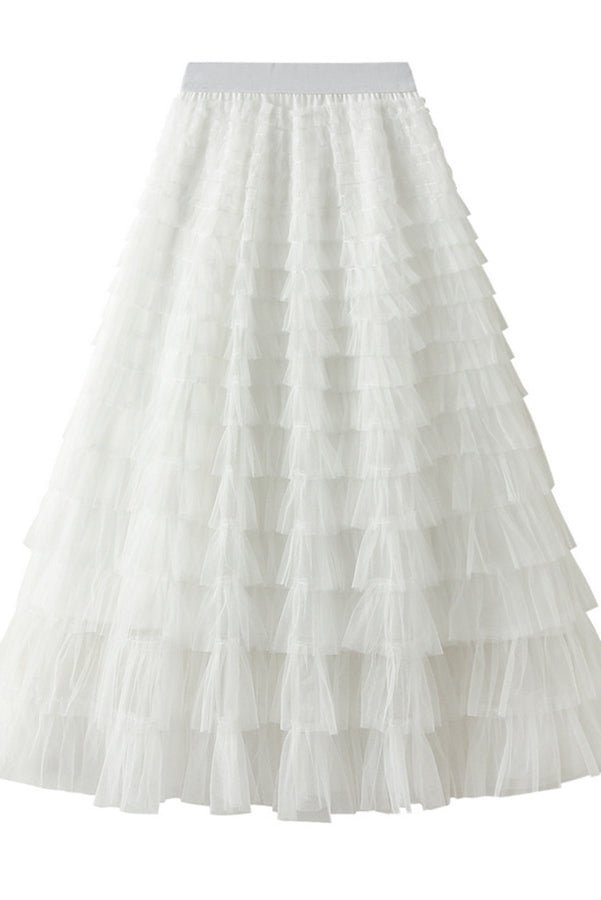 Levoire | Jupe Maxi Élastique Avec Taille blanc