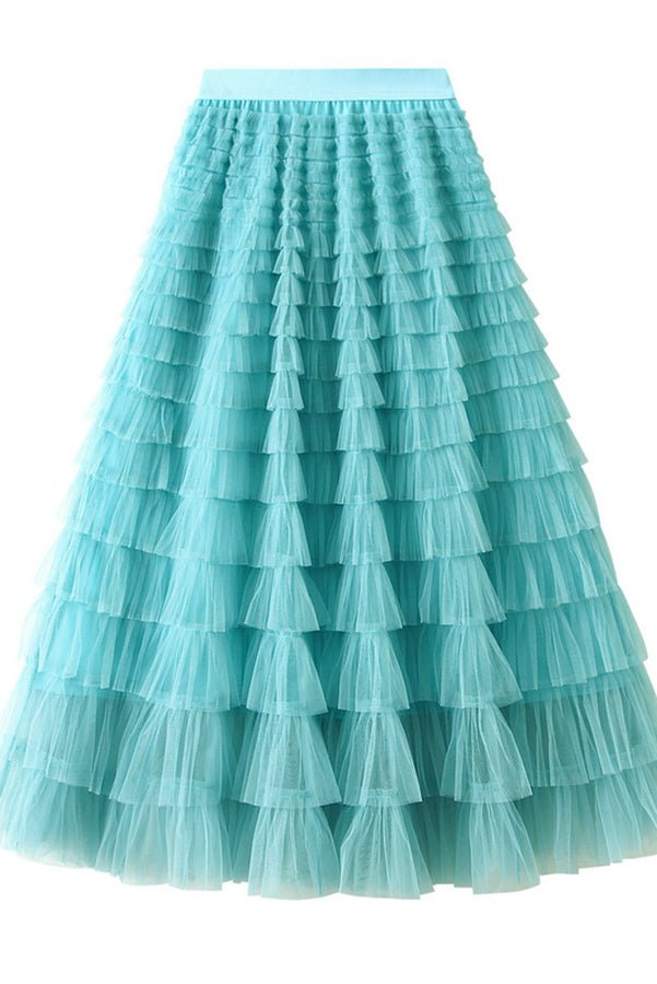 Levoire | Jupe Maxi Élastique Avec Taille Bleu de l'eau