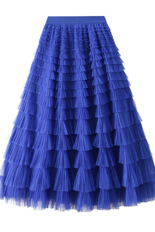 Levoire | Jupe Maxi Élastique Avec Taille Bleu marine
