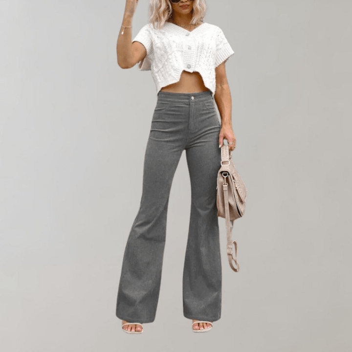 Levoire | Pantalon Velours Rétro Femme Gris