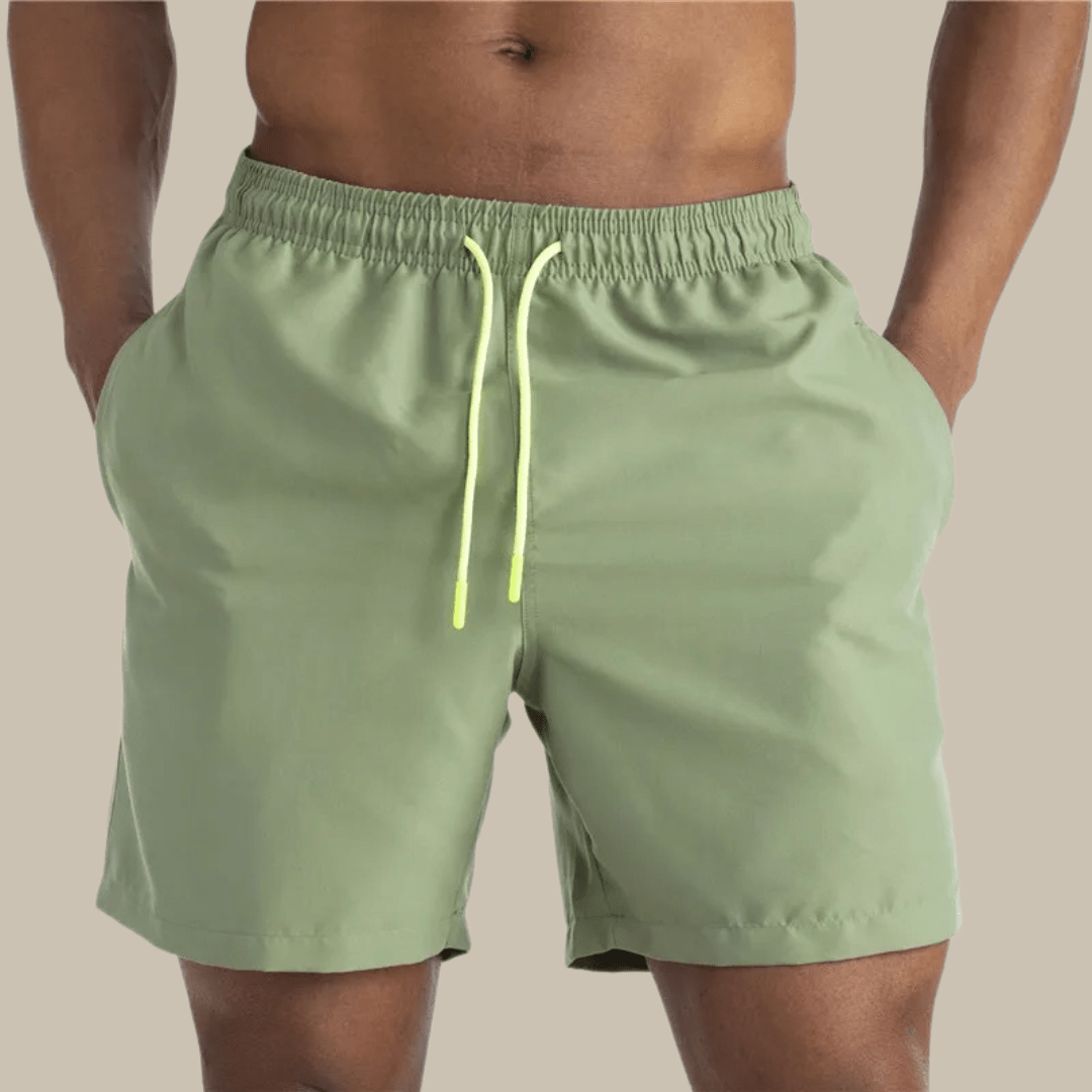 Levoire | Short de bain en stretch à séchage rapide Vert clair