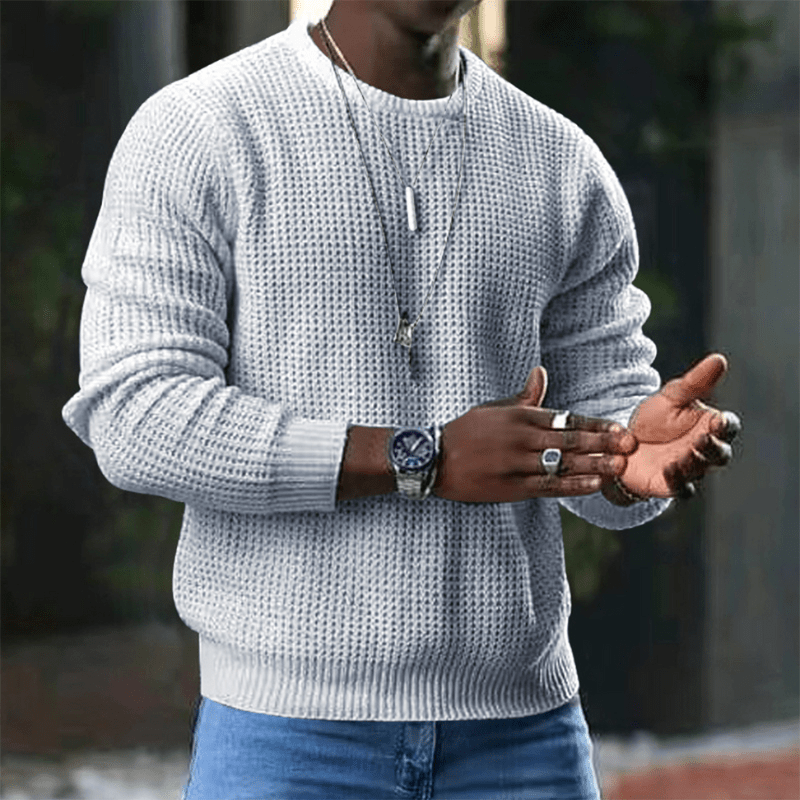 Levoire | Pull Tricot Doux Homme Gris clair
